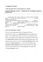 English Worksheet: grammar