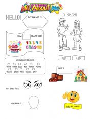 English Worksheet: All About Me