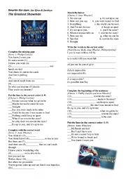 English Worksheet: Song-Rewrite the stars