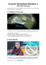 English Worksheet: Plastic Pollution: Video Listening, Discussion and Research Activity 3