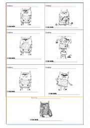 English Worksheet: The colour monster