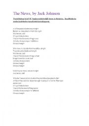 English Worksheet: Definite article THE - Song: The News, by Jack Johnson