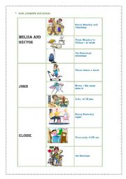 English Worksheet: Routines