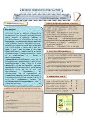 English Worksheet: Reading comprehension Quiz