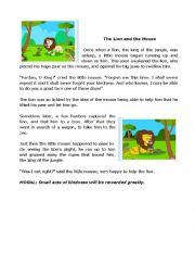 English Worksheet: Animal Story/Fable