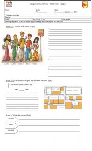 worksheet about descripting of people and giving direction