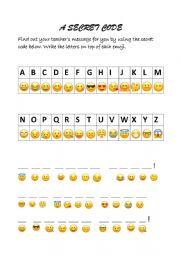 English Worksheet: SECRET CODE