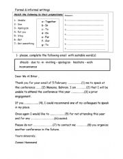 English Worksheet: Email writing 