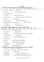 English Worksheet: Gerund or infinitive exercises