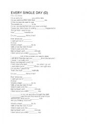 English Worksheet: Every single day Felix Sandman