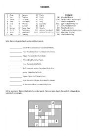 English Worksheet: Numbers