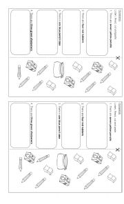 English Worksheet: School things