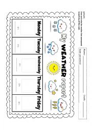 English Worksheet: Weather Report