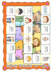 English Worksheet: FAMILY BOARD GAME