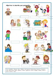 English Worksheet: Adjectives to describe your personality