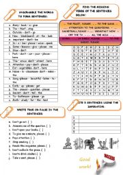 English Worksheet: IMPERATIVE EXERCISES