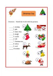 English Worksheet: Christmas Vocabulary