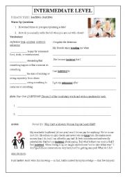 English Worksheet: Conversation - Dating - Who pays?