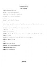 English Worksheet: Dialogue about food