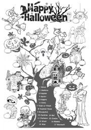 Halloween Vocabulary Worksheet