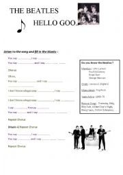 English Worksheet: Hello Goodbye The Beatles