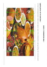 English Worksheet: Enjoy A Thanksgiving Meal!