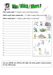 English Worksheet: Relative pronouns