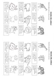 English Worksheet: READING TIME: ANIMALS