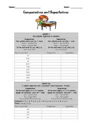 English Worksheet: comparative and superlative adjectives 2