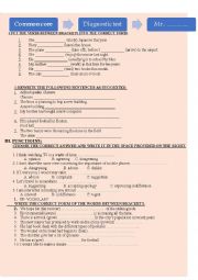 English Worksheet: DIAGNOSTIC TEST