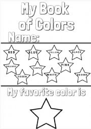 English Worksheet: My book of Colors