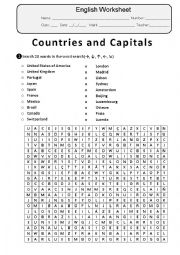 Countries and Capitals