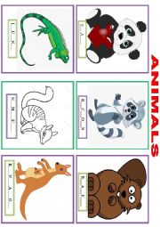 English Worksheet: Flashcards - animals 5