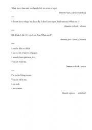 English Worksheet: Riddles for kids