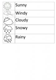 English Worksheet: Weather, trace and copy 
