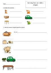 prepositions of place 