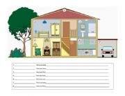 English Worksheet: Parts of the House