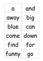 English Worksheet: sight words printable