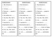 English Worksheet: Get to know me