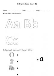 English Worksheet: A B C Phonics
