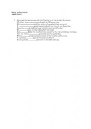 English Worksheet: SIMPLE PAST