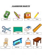 Classroom Objects Vocabulary