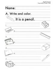 English Worksheet: It is a ...