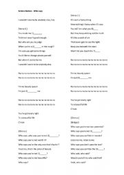 English Worksheet: Song worksheet - Selena Gomez Who Says