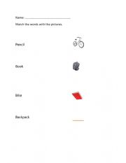 English Worksheet: Match