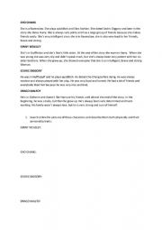English Worksheet: Harry Potter characters description
