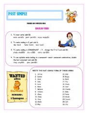 English Worksheet: PAST SIMPLE REGULAR AND IRREGULAR VERBS