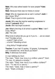 English Worksheet: Jokes and Riddles