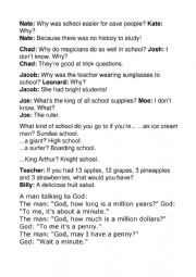 English Worksheet: Jokes and Riddles