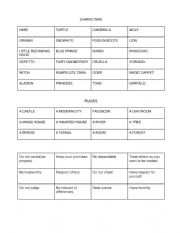 English Worksheet: Fable Crossover